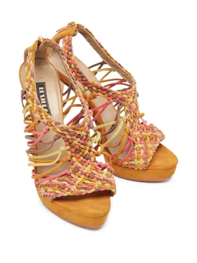 Pre-owned Le Silla  130mm Woven Sandals