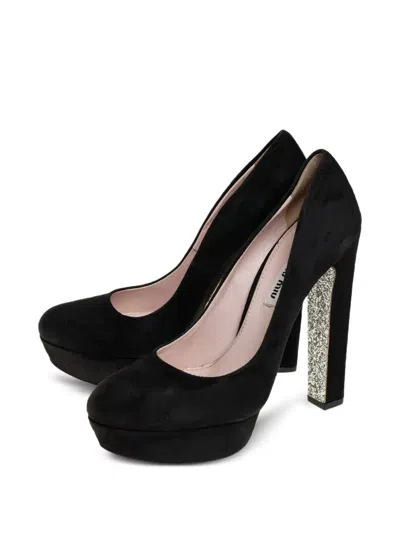 Pre-owned Miu Miu 140mm Suede Pumps