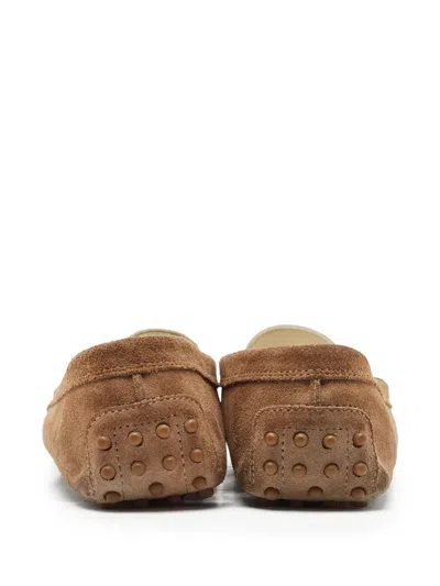Pre-owned Tod's Vintage Two-tone Slip-on Loafers In Brown