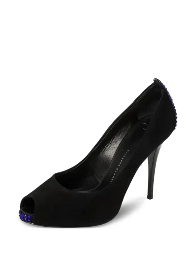 Pre-owned Giuseppe Zanotti Vintage  105mm Spike-stud Sandals In Black
