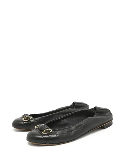 Pre-owned Gucci Leather Flat Ballet Flats