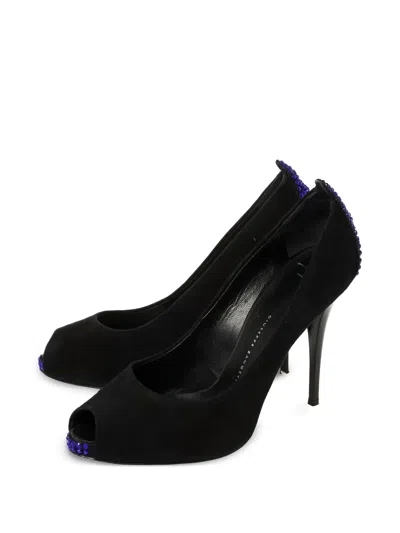 Pre-owned Giuseppe Zanotti Vintage  105mm Spike-stud Sandals In Black