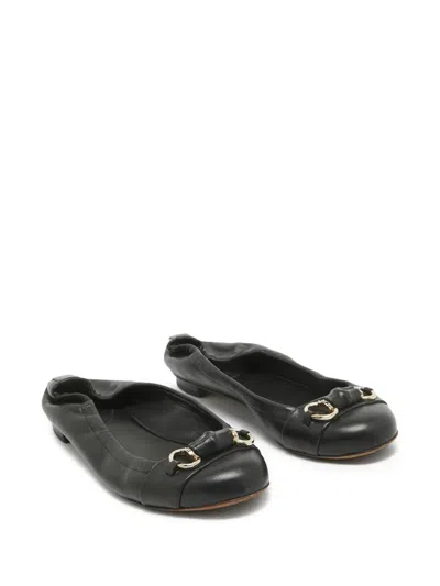 Pre-owned Gucci Leather Flat Ballet Flats