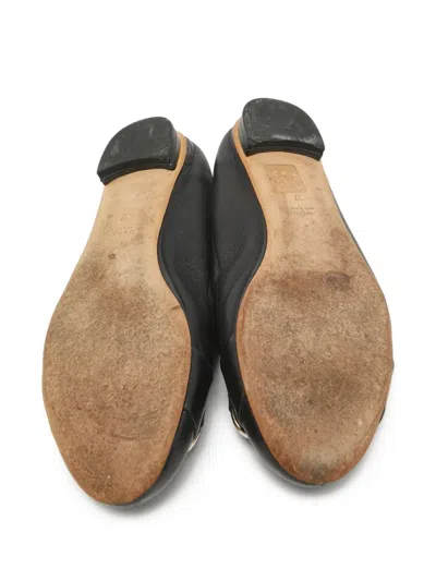 Pre-owned Gucci Leather Flat Ballet Flats