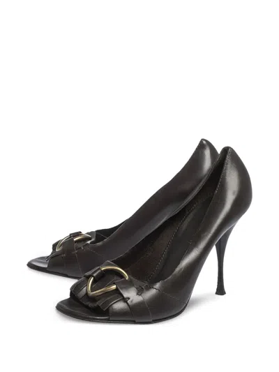 Pre-owned Saint Laurent 105mm Leather Heeled Pumps