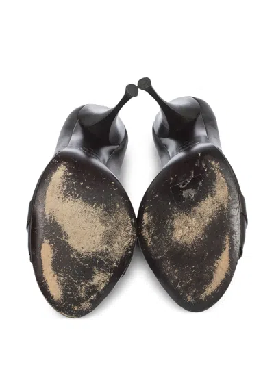 Pre-owned Saint Laurent 105mm Leather Heeled Pumps