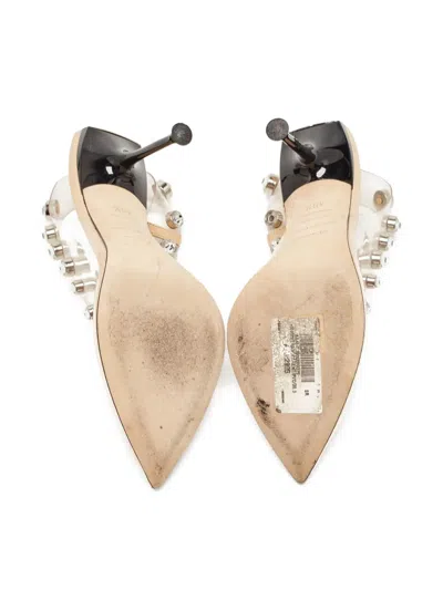Pre-owned Sergio Rossi Vintage Clear Lucite Pointed-toe Heels In Neutral
