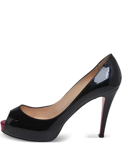 Pre-owned Christian Louboutin 95mm New Prive Peep-toe Pumps