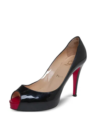 Pre-owned Christian Louboutin 95mm New Prive Peep-toe Pumps