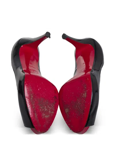 Pre-owned Christian Louboutin 95mm New Prive Peep-toe Pumps