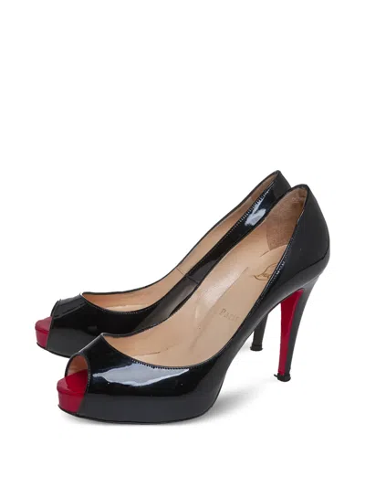 Pre-owned Christian Louboutin 95mm New Prive Peep-toe Pumps