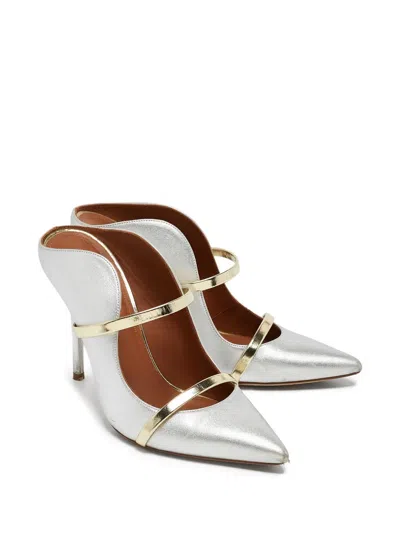 Pre-owned Malone Souliers  105mm Maureen Metallic Leather Pointed-toe Mules