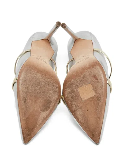 Pre-owned Malone Souliers  105mm Maureen Metallic Leather Pointed-toe Mules
