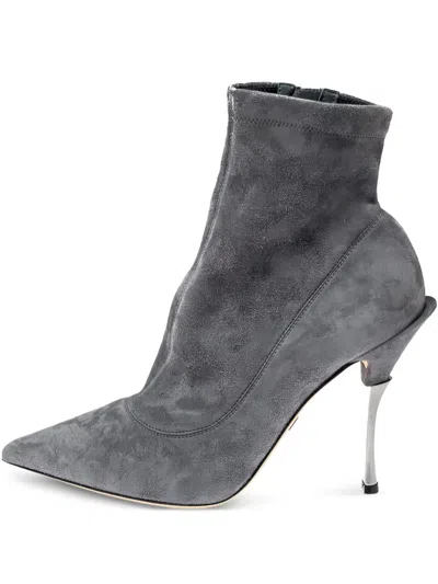 Pre-owned Dolce & Gabbana 115mm Leather Ankle Boots
