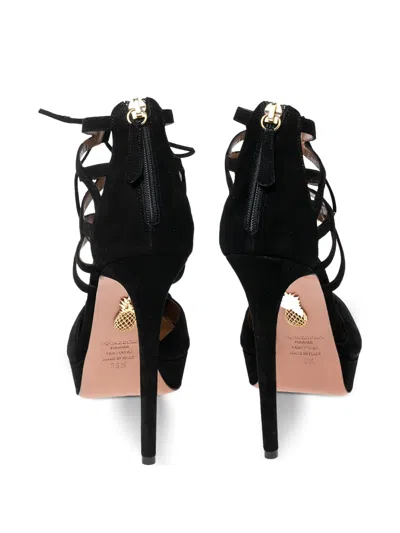 Pre-owned Aquazzura  140mm Belgravia Strappy Lace-up Platform Pumps