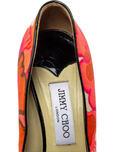 Pre-owned Jimmy Choo 95mm Floral-print Leather Pumps