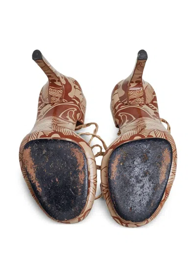 Pre-owned Gucci 110mm Floral-print Sandals