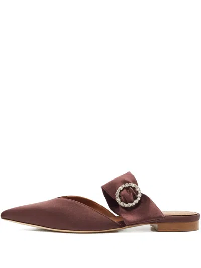 Pre-owned Malone Souliers Satin Pointed-toe Ballet Flats