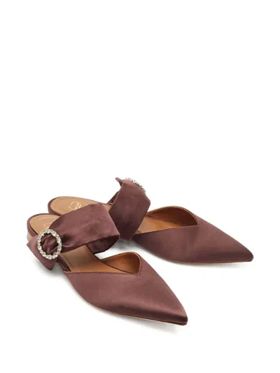 Pre-owned Malone Souliers Satin Pointed-toe Ballet Flats