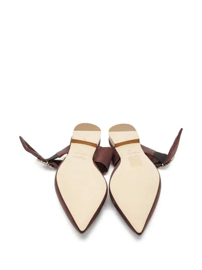 Pre-owned Malone Souliers Satin Pointed-toe Ballet Flats