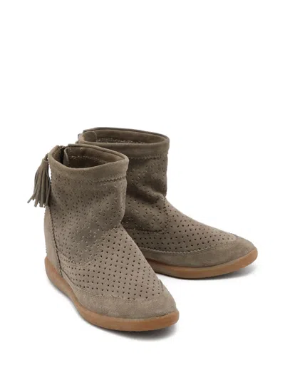 Pre-owned Isabel Marant Vintage  75mm Perforated Ankle Boots