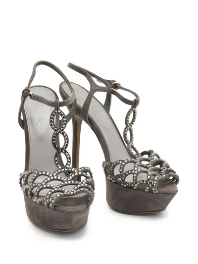 Pre-owned Sergio Rossi Vintage 135mm Embellished Sandals