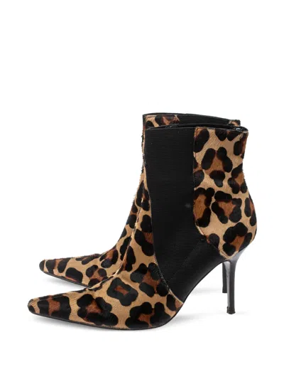 Pre-owned Dolce & Gabbana 95mm Haircalf Boots