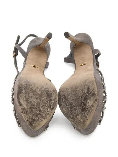 Pre-owned Sergio Rossi Vintage 135mm Embellished Sandals