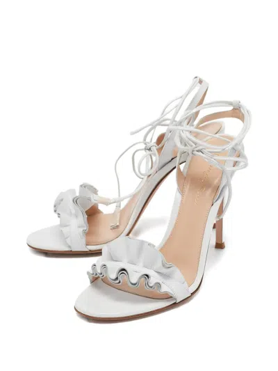 Pre-owned Gianvito Rossi  105mm Ruffled-strap Sandals