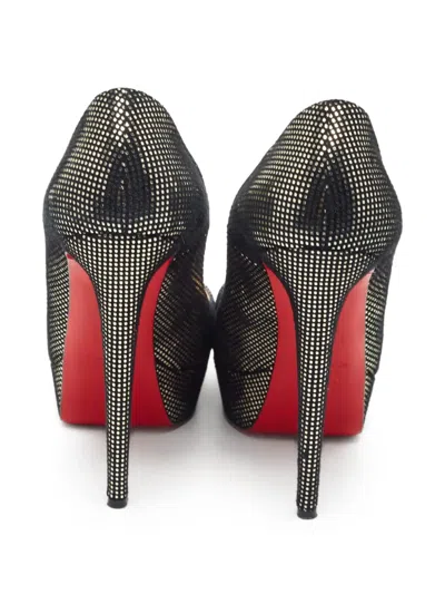 Pre-owned Christian Louboutin 150mm Embellished Peep-toe Pumps