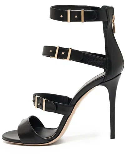 Pre-owned Le Silla  110mm Minerva Strappy Sandals