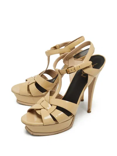 Pre-owned Saint Laurent 140mm Tribute Sandals