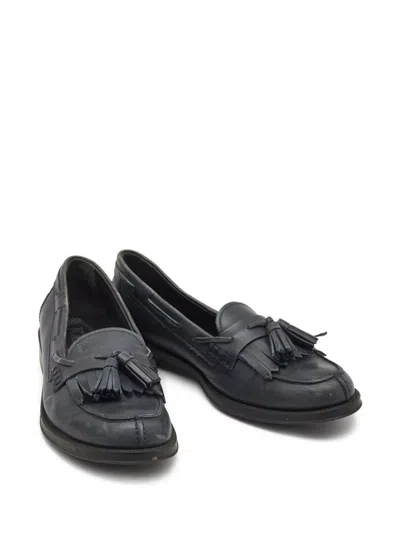 Pre-owned Tod's Vintage Tassel-detail Loafers In Gray