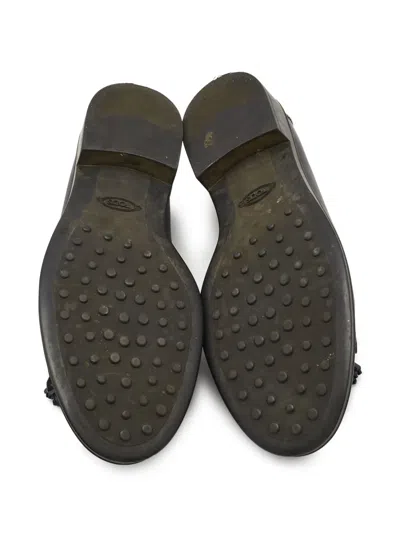 Pre-owned Tod's Vintage Tassel-detail Loafers In Gray
