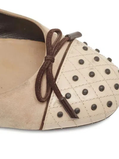 Pre-owned Tod's Vintage  Stud-embellished Ballet Flats