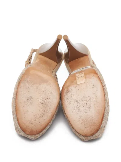Pre-owned Giuseppe Zanotti Vintage  145mm Lace-embroidered Slingback Pumps