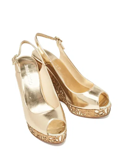 Pre-owned Jimmy Choo 100mm Metallic Sandals