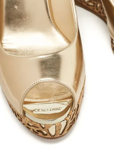 Pre-owned Jimmy Choo 100mm Metallic Sandals