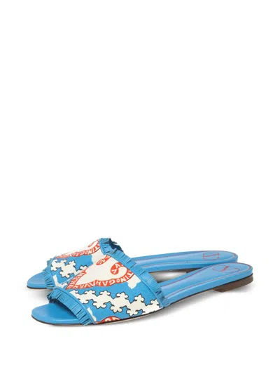 Pre-owned Valentino Garavani Leather Slides