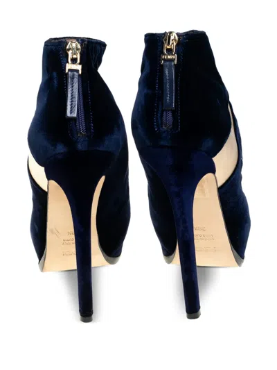 Pre-owned Fendi 140mm Velvet Ankle Boots