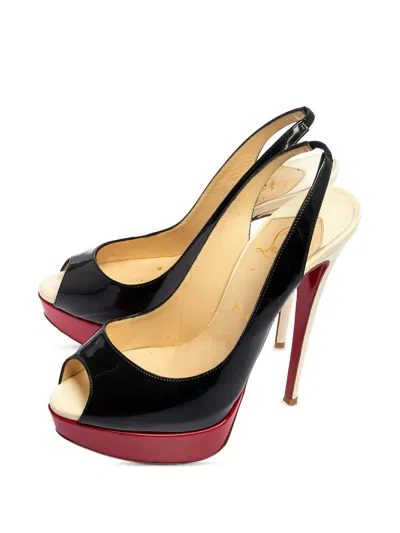 Pre-owned Christian Louboutin 150mm Colour-block Sandals