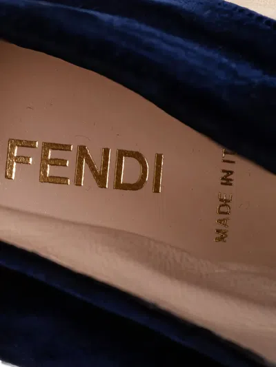 Pre-owned Fendi 140mm Velvet Ankle Boots