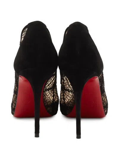 Pre-owned Christian Louboutin 95mm Lace-detailed Pumps