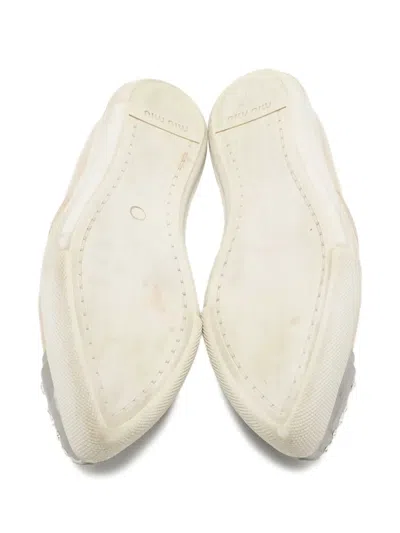Pre-owned Miu Miu Crystal-embellished Sneakers
