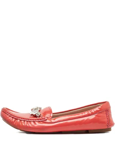 Pre-owned Miu Miu Embellished Loafers