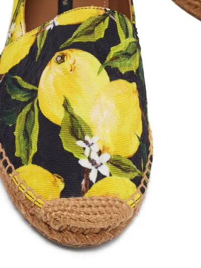 Pre-owned Dolce & Gabbana Lemon-print Espadrilles