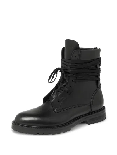 Pre-owned Amiri Leather Combat Boots