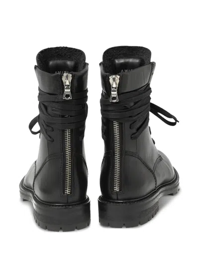 Pre-owned Amiri Leather Combat Boots
