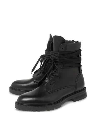 Pre-owned Amiri Leather Combat Boots