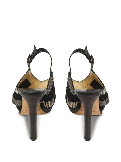 Pre-owned Jimmy Choo 120mm Mesh-detailed Sandals
